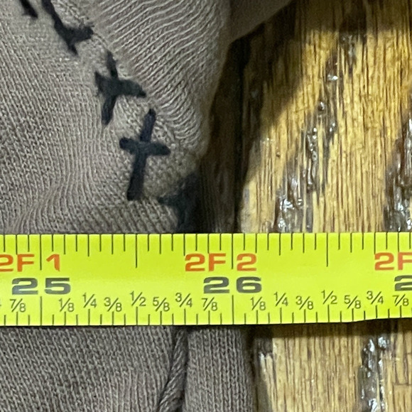 Free People Marty Smocked Sweatshirt Hooded Tunic Mini Dress Brown Bear Size Sm - Picture 8 of 12